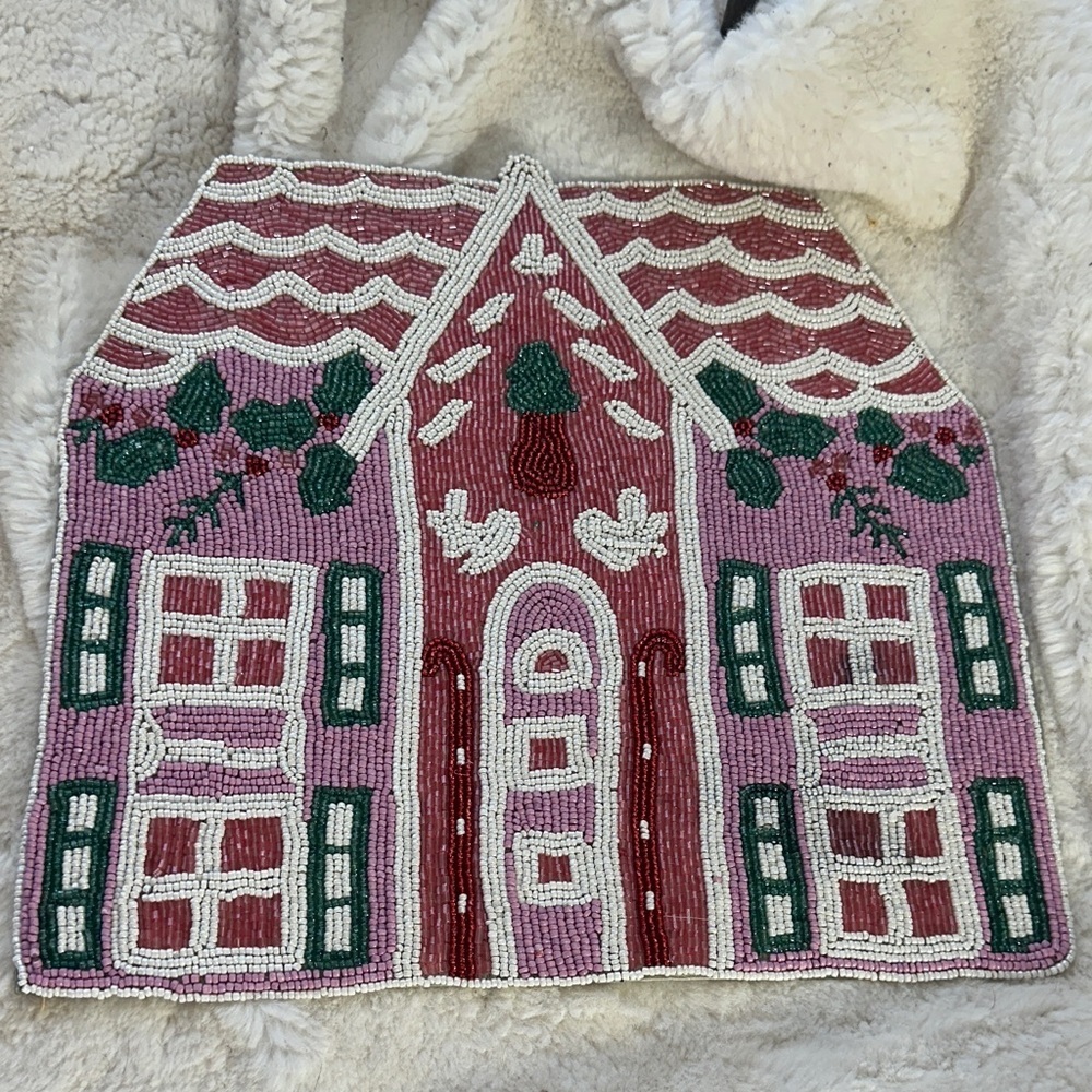 Gingerbread beaded placemat decor